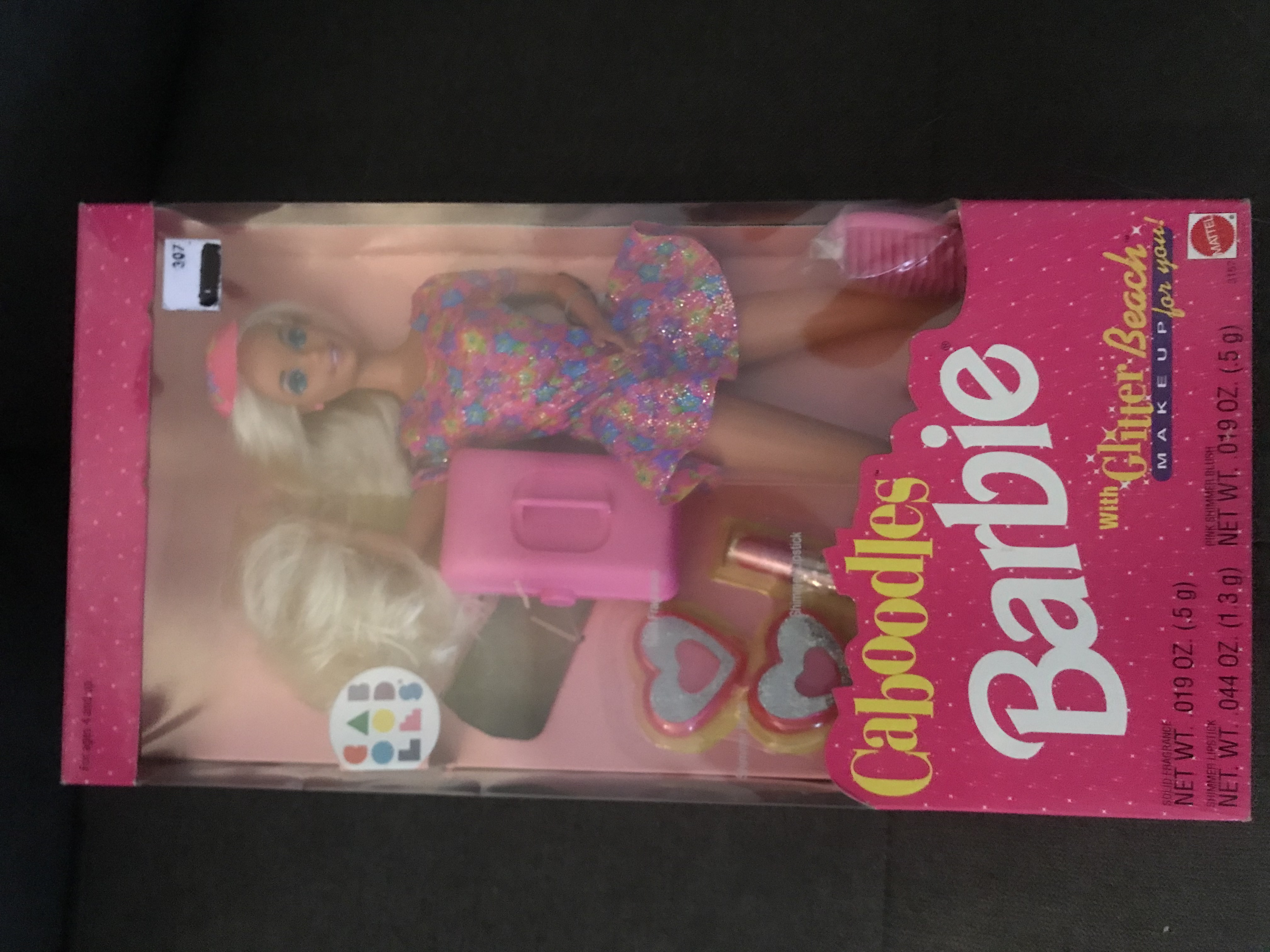 Caboodles Barbie with Glitter Beach Makeup 1992 Doll