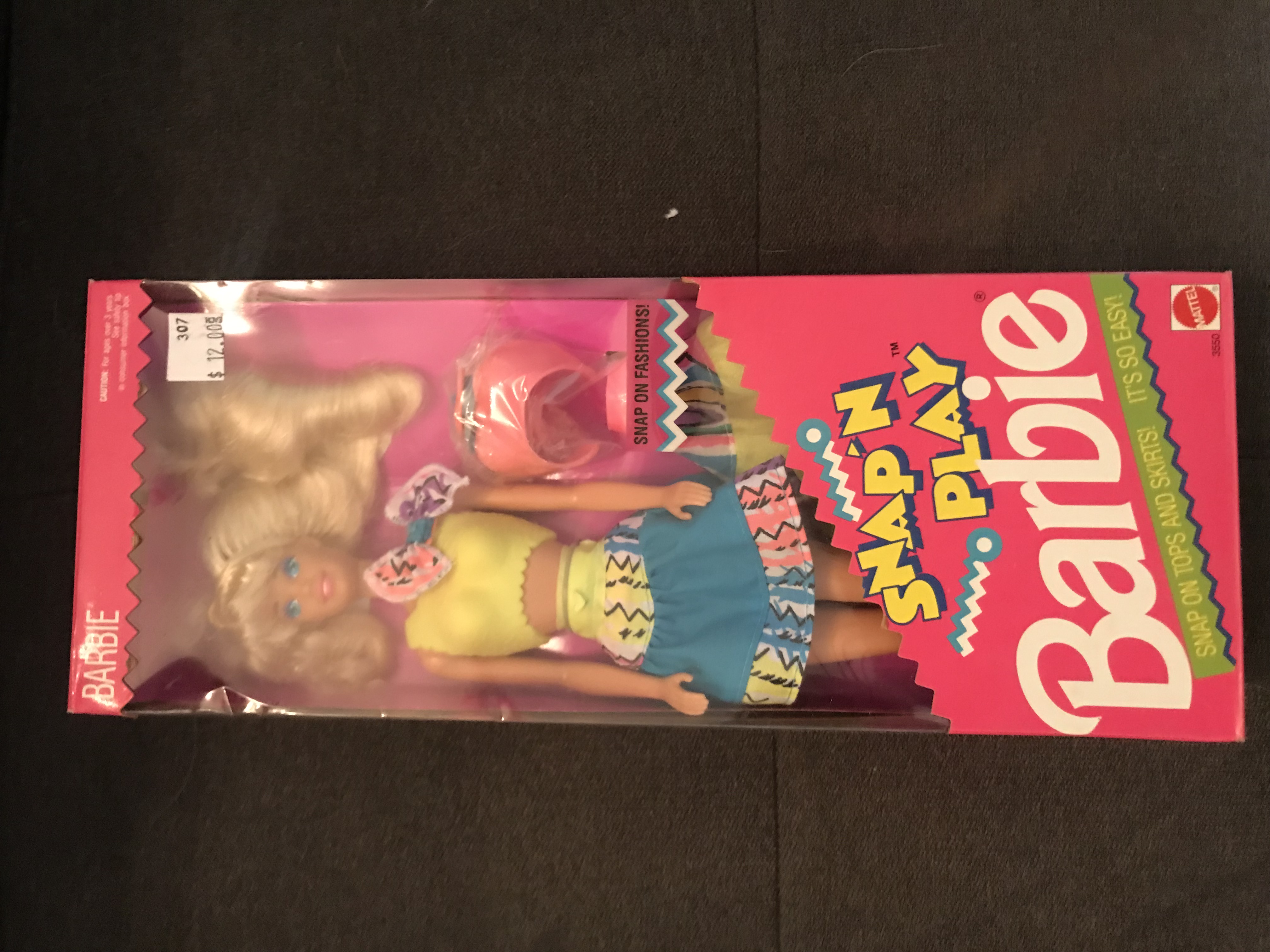 Mattel Barbie Snap 'n Play Doll No. 3550 NRFB 1991